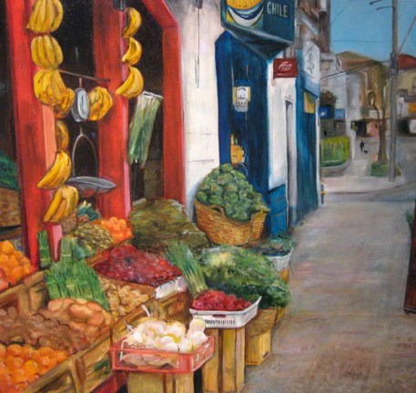 Fruteria Diego Portales, Oil on panel, 2010